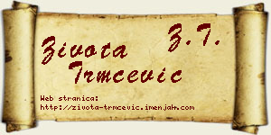 Života Trmčević vizit kartica